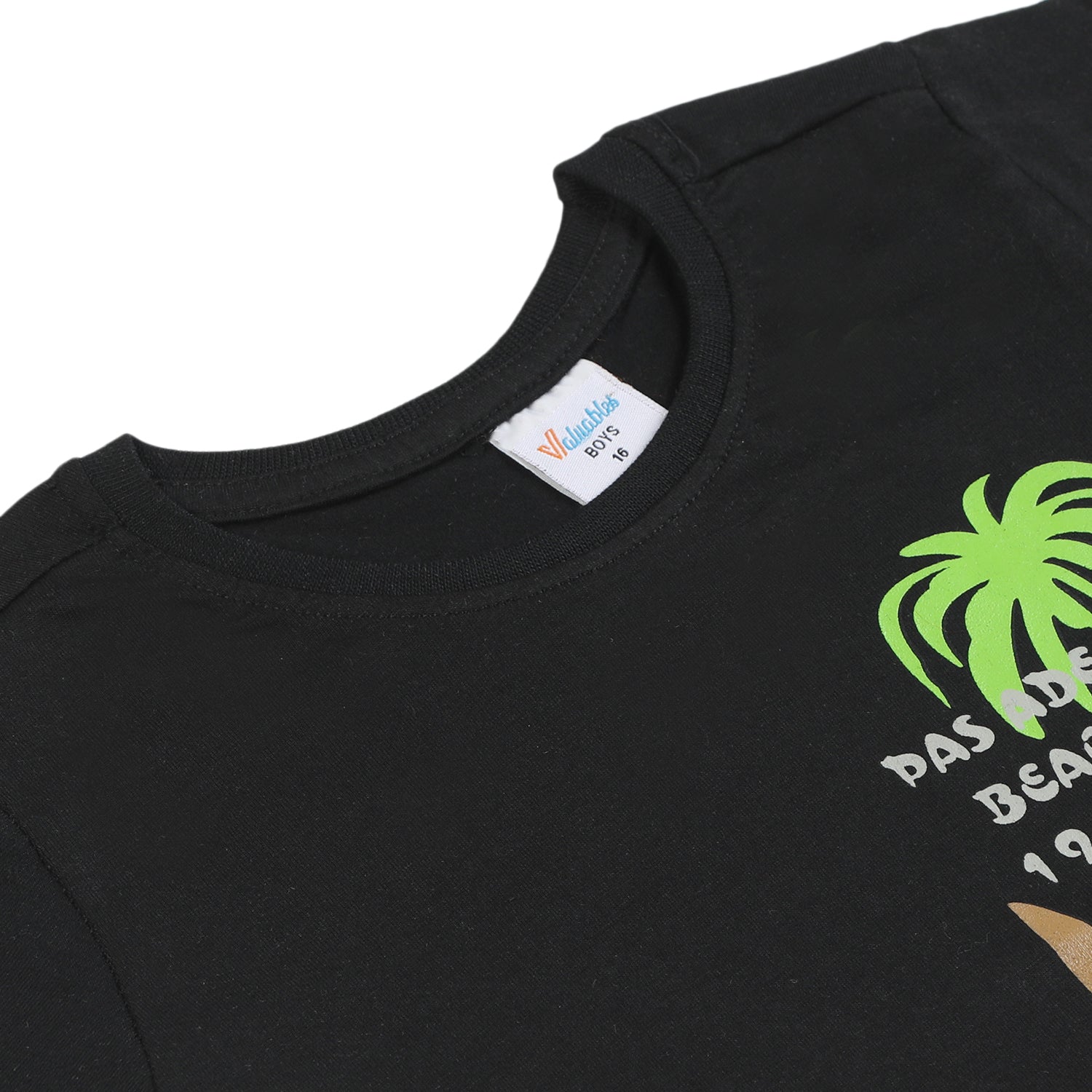 Boys Half Sleeves T-Shirt - Black, Boys T-Shirts, Chase Value, Chase Value