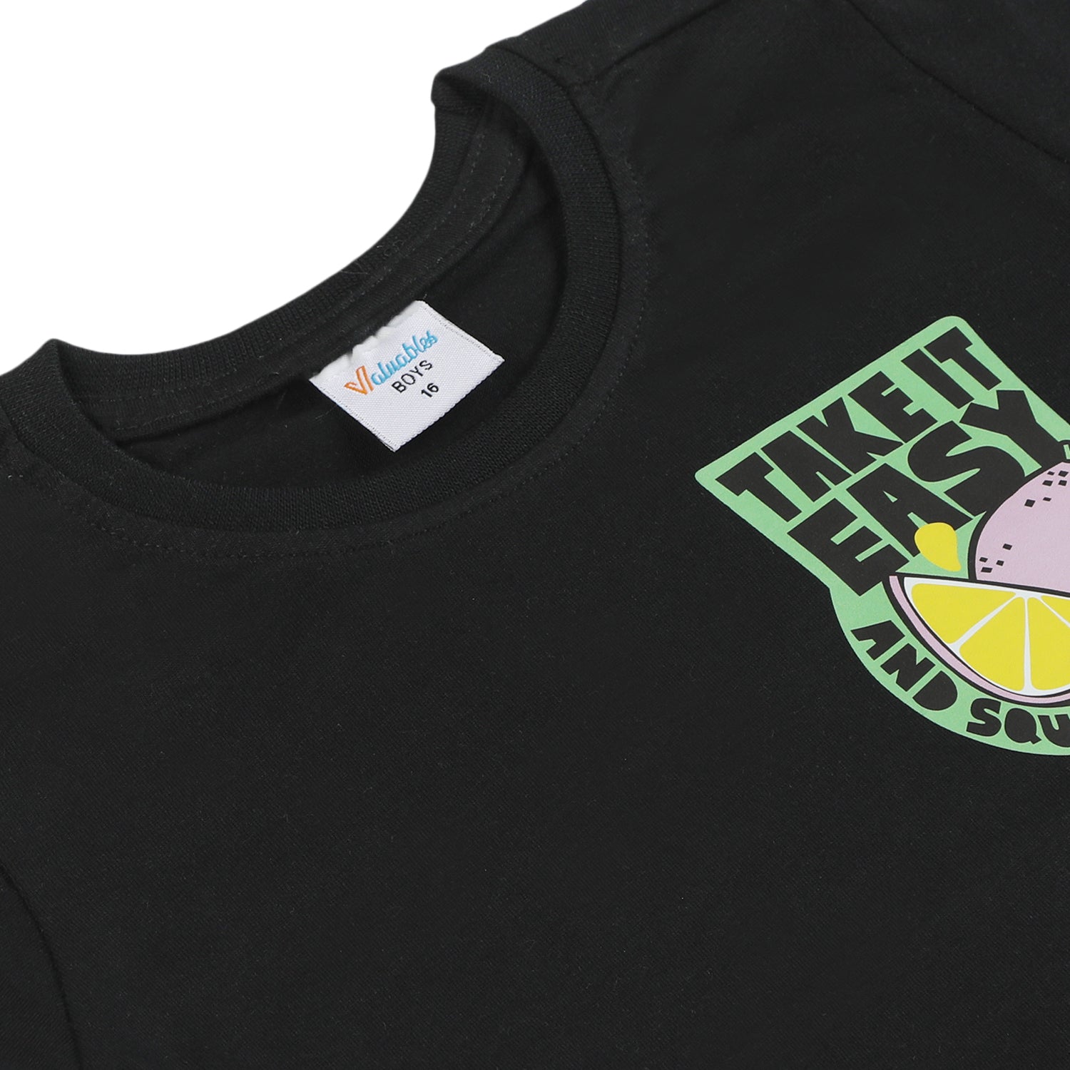 Boys Half Sleeves T-Shirt - Black, Boys T-Shirts, Chase Value, Chase Value