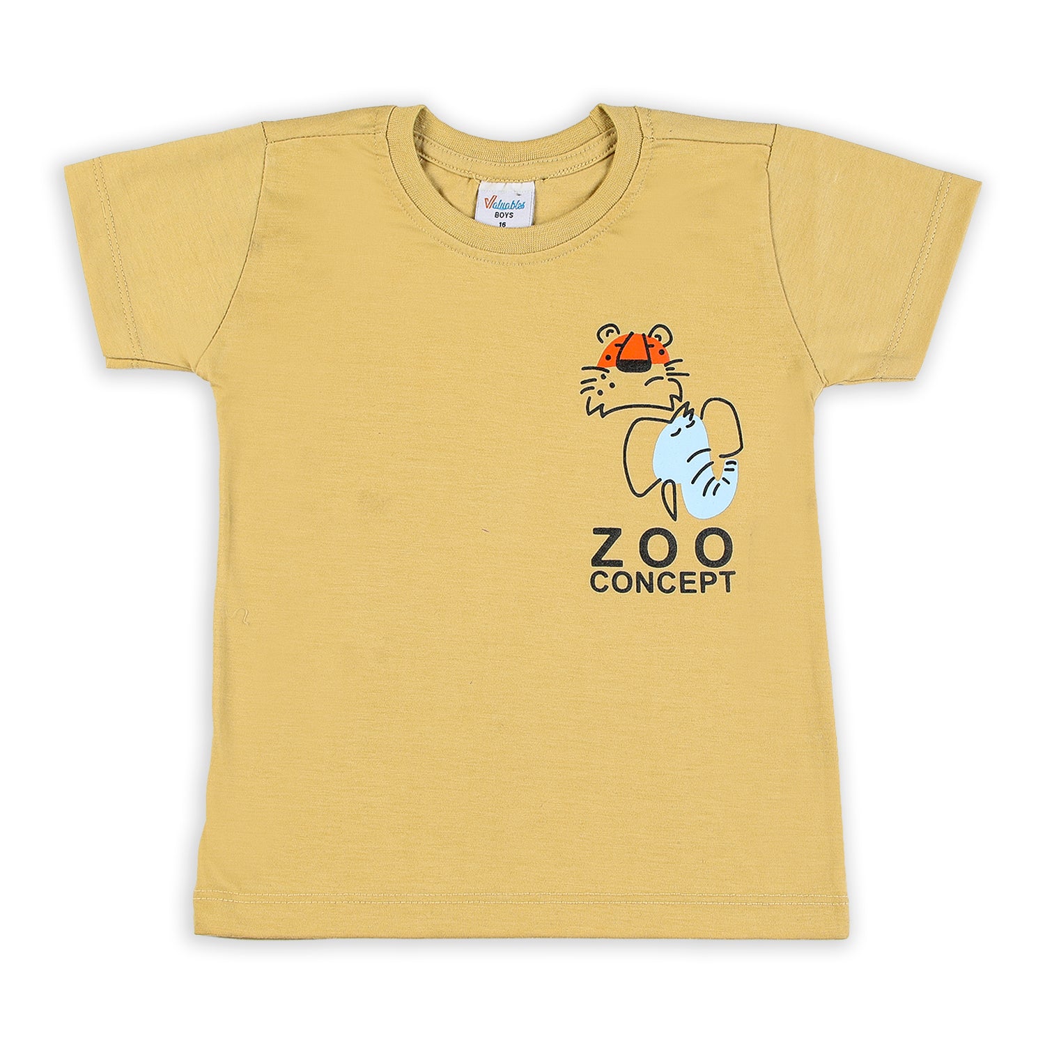 Boys Half Sleeves T-Shirt - Khaki, Boys T-Shirts, Chase Value, Chase Value