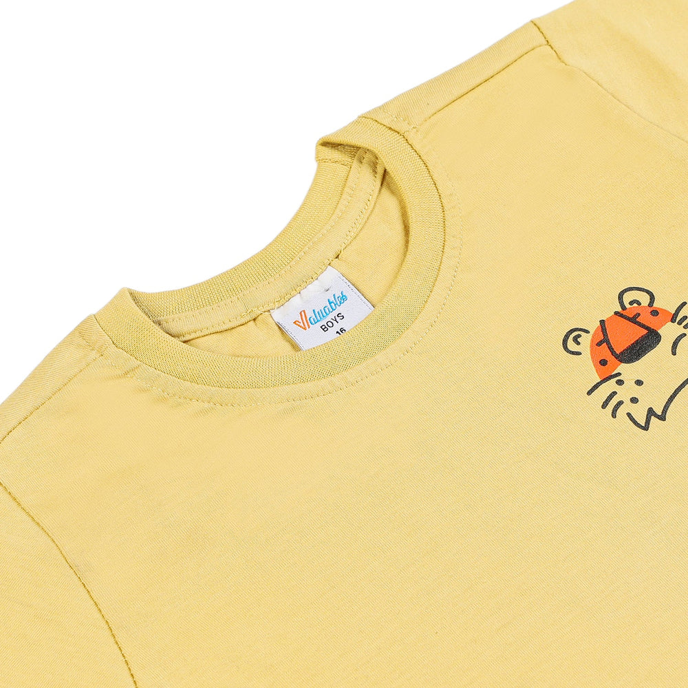 Boys Half Sleeves T-Shirt - Khaki, Boys T-Shirts, Chase Value, Chase Value