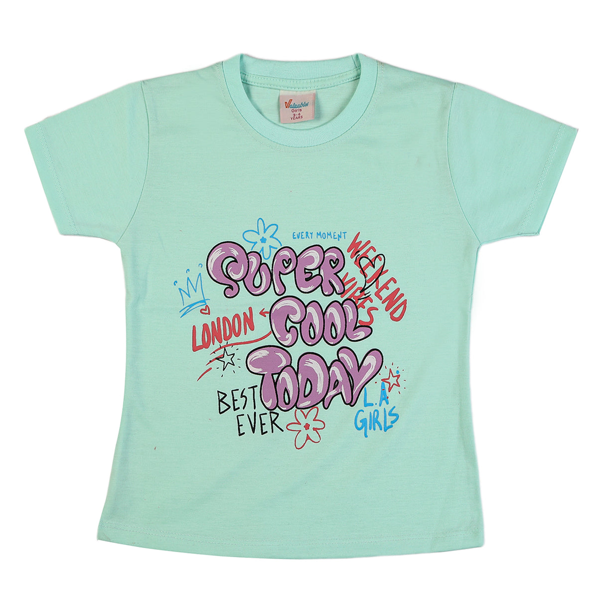 Girls Half Sleeves T-Shirt, Girls T-Shirts, Chase Value, Chase Value