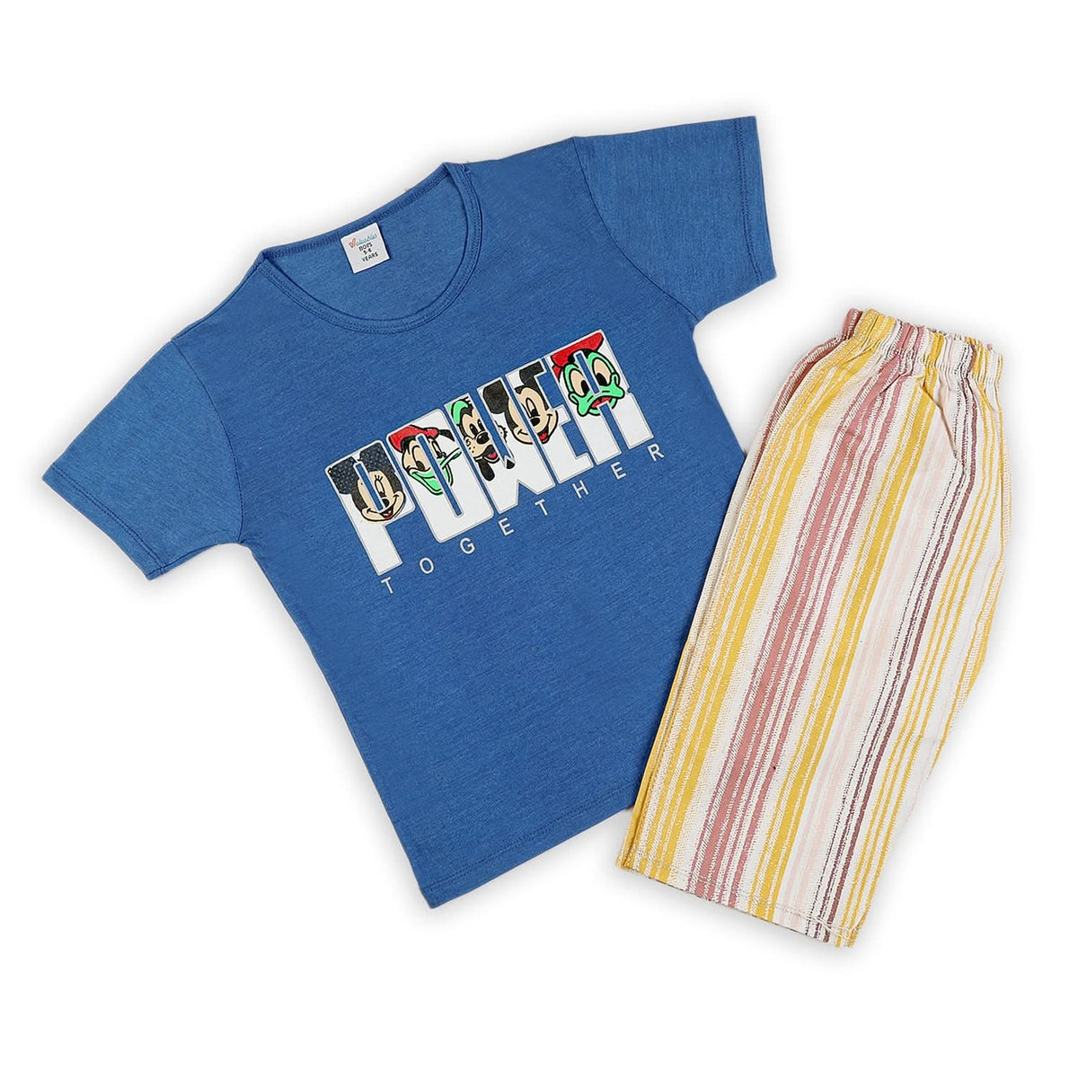 Boys Half Sleeves Short Suit - Blue, Boys Sets & Suits, Chase Value, Chase Value