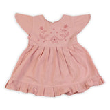 Girls Embroidered Frock - Peach, Girls Frocks, Chase Value, Chase Value