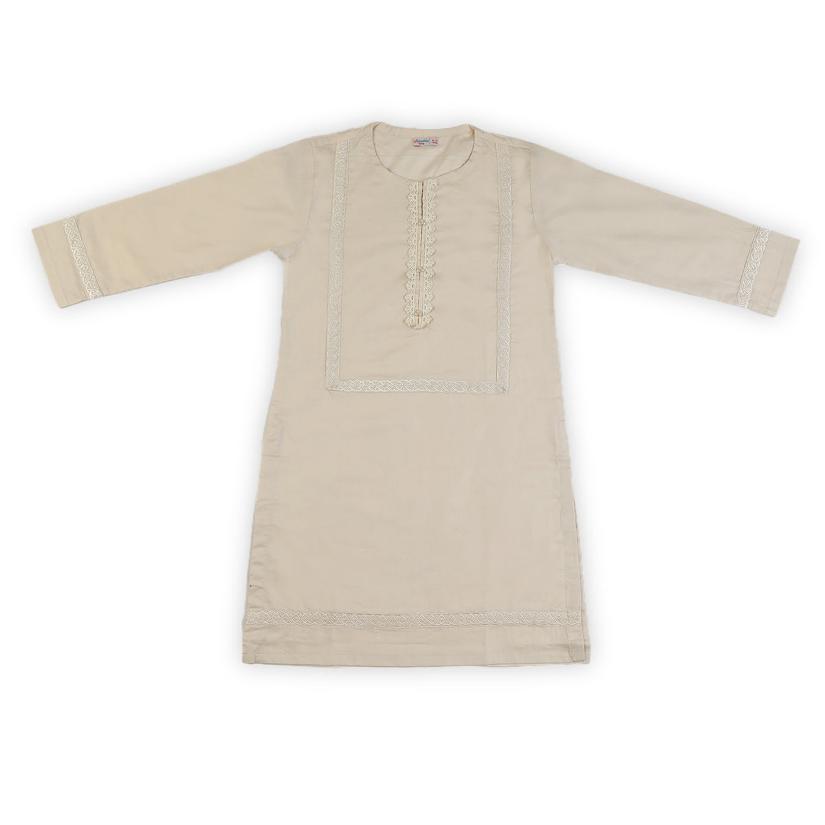 Girls Embriodered Kurti - Beige, Girls Kurti, Chase Value, Chase Value