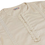 Girls Embriodered Kurti - Beige, Girls Kurti, Chase Value, Chase Value