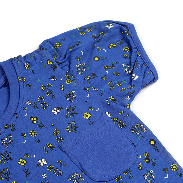 Eminent Girls Half Sleeves T-Shirt - Royal Blue