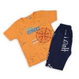 Boys Half Sleeves Short Suit - Orange, Boys Sets & Suits, Chase Value, Chase Value