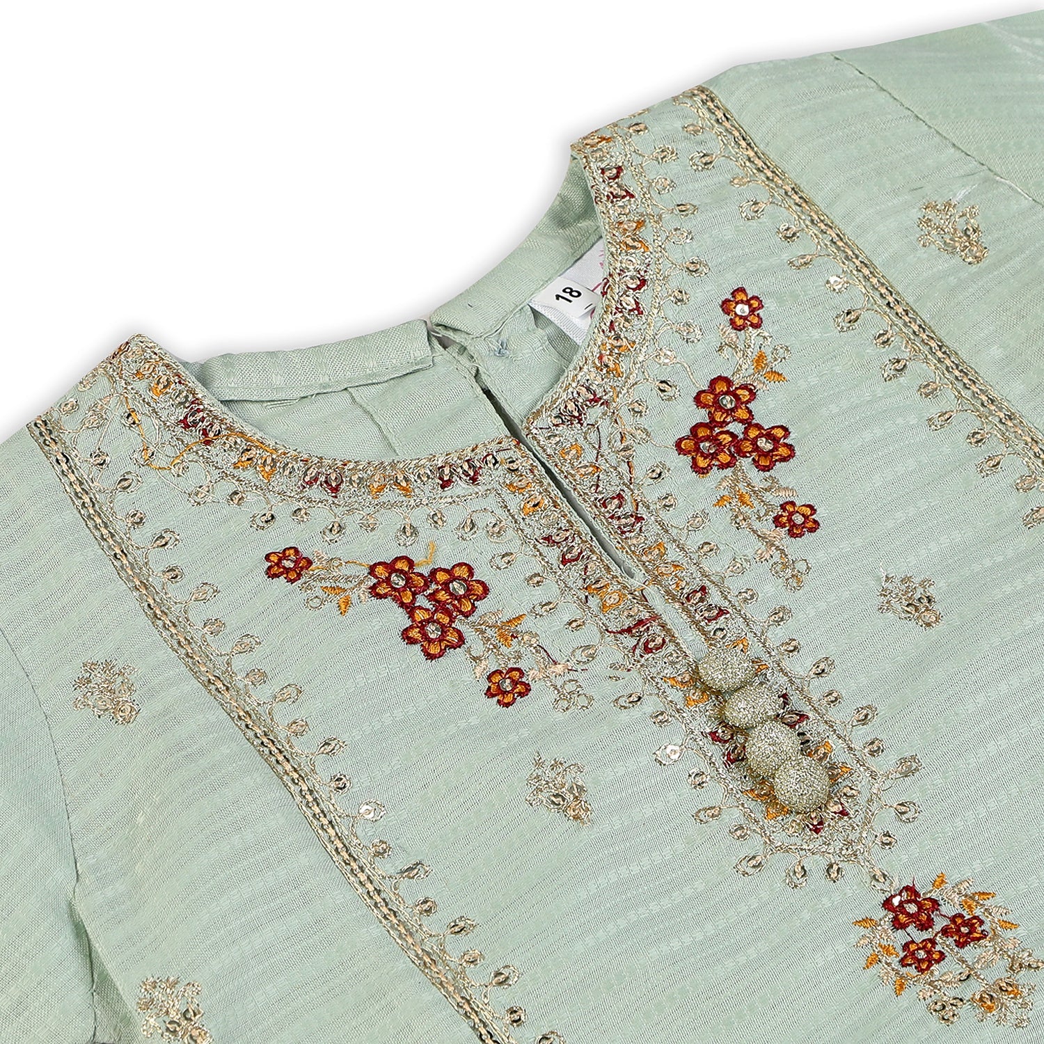 Eminent Girls Embroidered 3Pcs Shalwar Suit - Sea Green, Girls Shalwar Kameez, Eminent, Chase Value