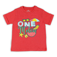 Eminent Girls Half Sleeves T-Shirt - Coral