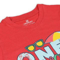 Eminent Girls Half Sleeves T-Shirt - Coral