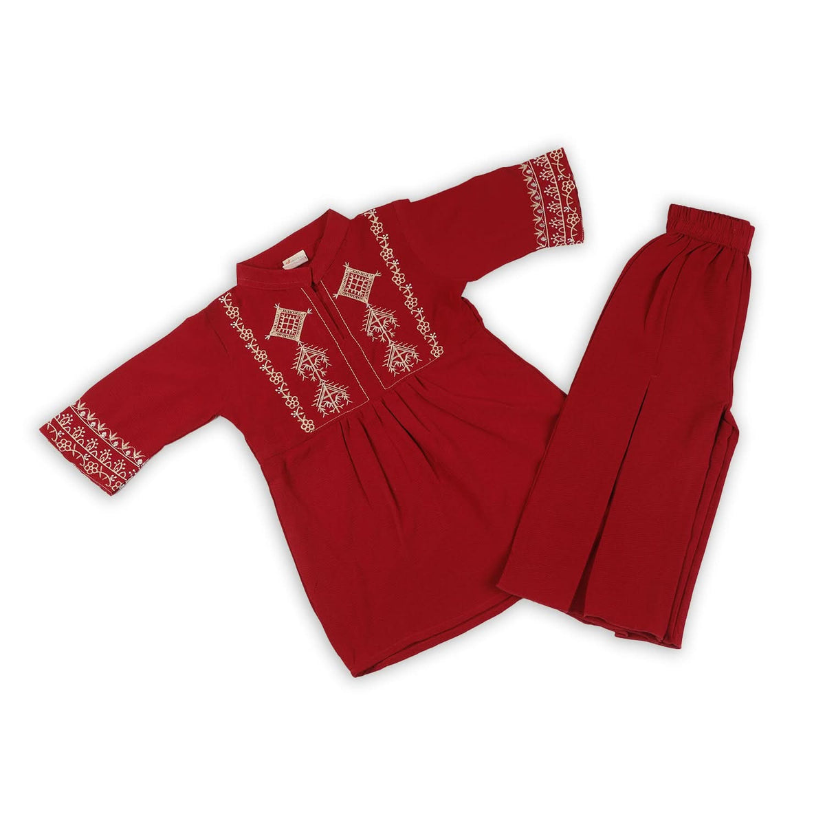 Girls Embroidered Shalwar suit - Maroon, Girls Shalwar Kameez, Chase Value, Chase Value
