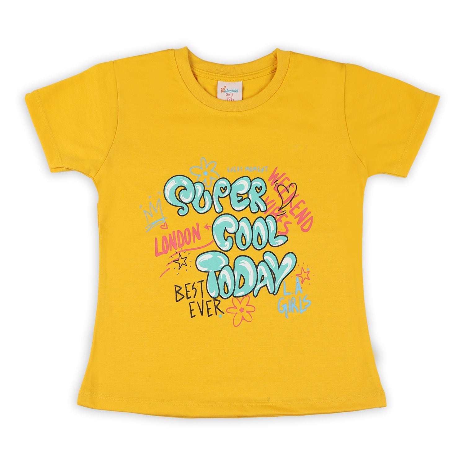 Girls Half Sleeves T-Shirt, Girls T-Shirts, Chase Value, Chase Value