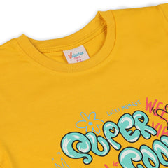 Girls Half Sleeves T-Shirt - Mustard