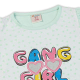 Girls Half Sleeves Suit - Cyan, Girls Suits, Chase Value, Chase Value