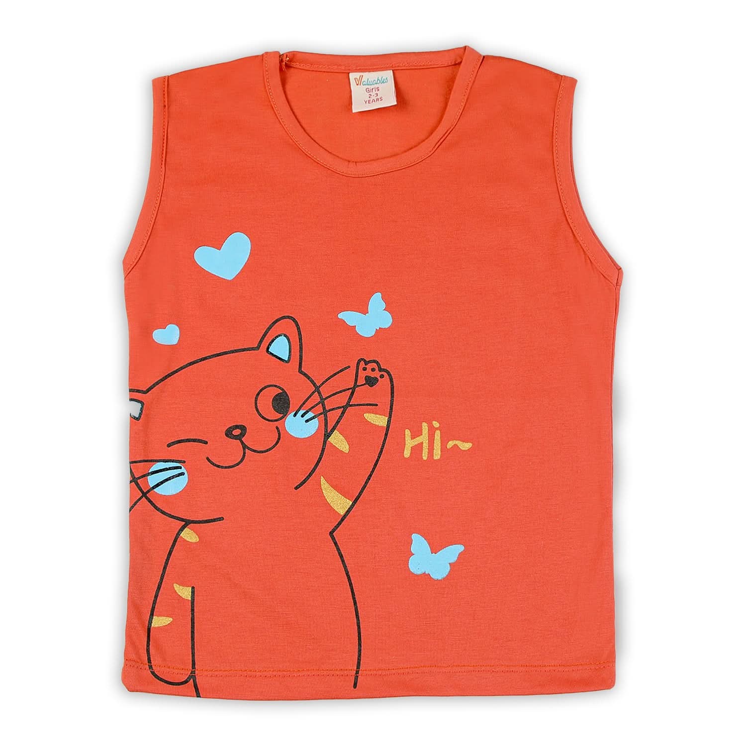 Girls Sando T-Shirt - Rust, Girls Sando, Chase Value, Chase Value
