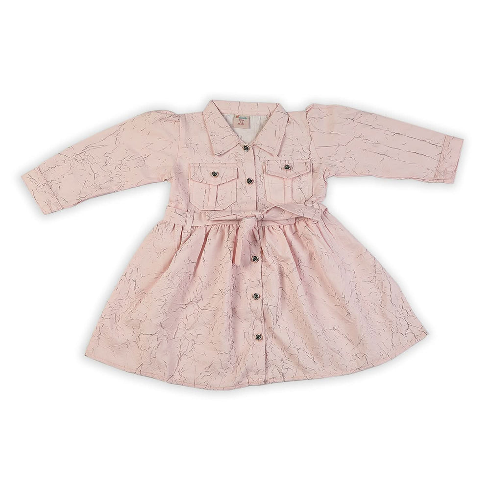 Girls Half Sleeves Woven Top - Pink, Girls Tops, Chase Value, Chase Value