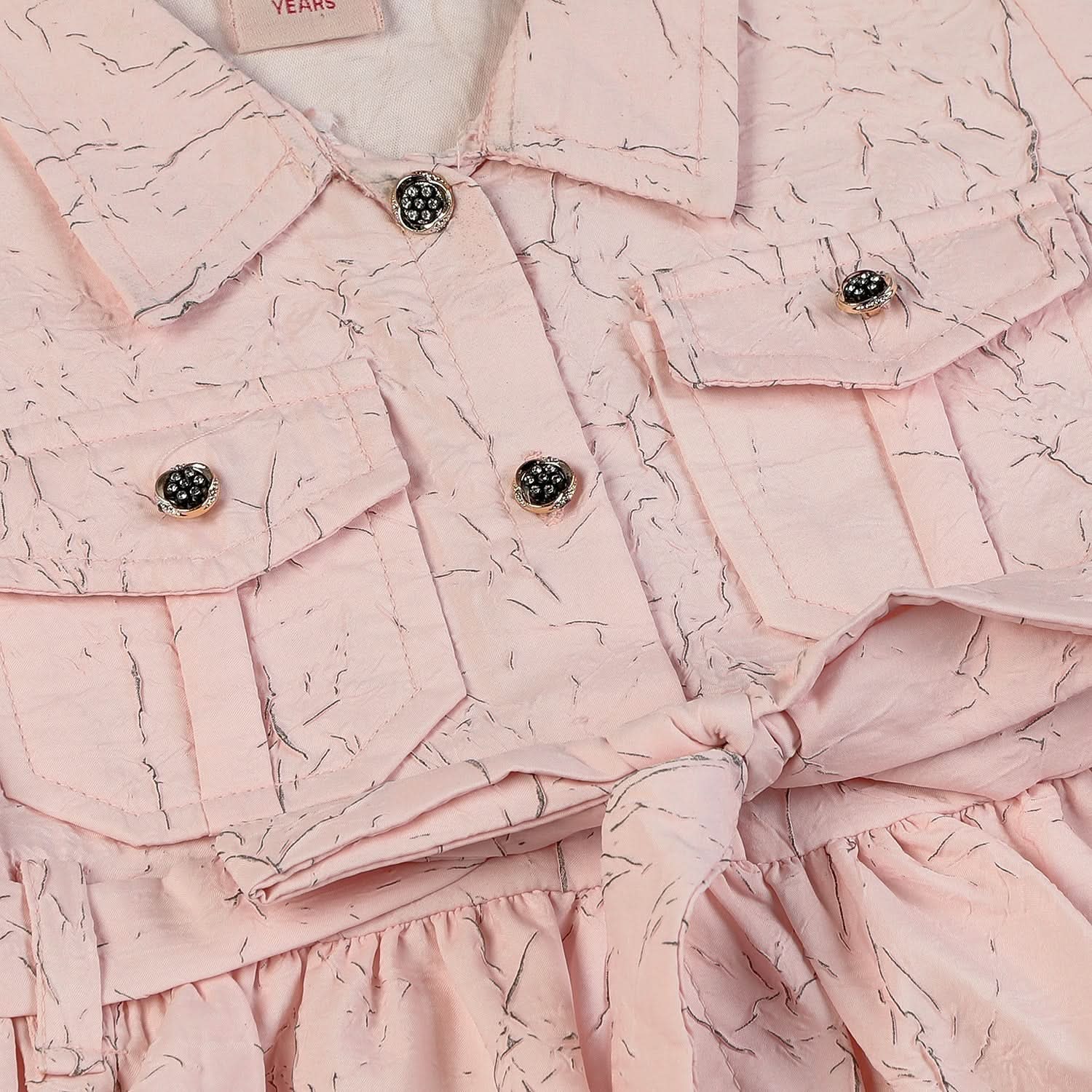 Girls Half Sleeves Woven Top - Pink, Girls Tops, Chase Value, Chase Value