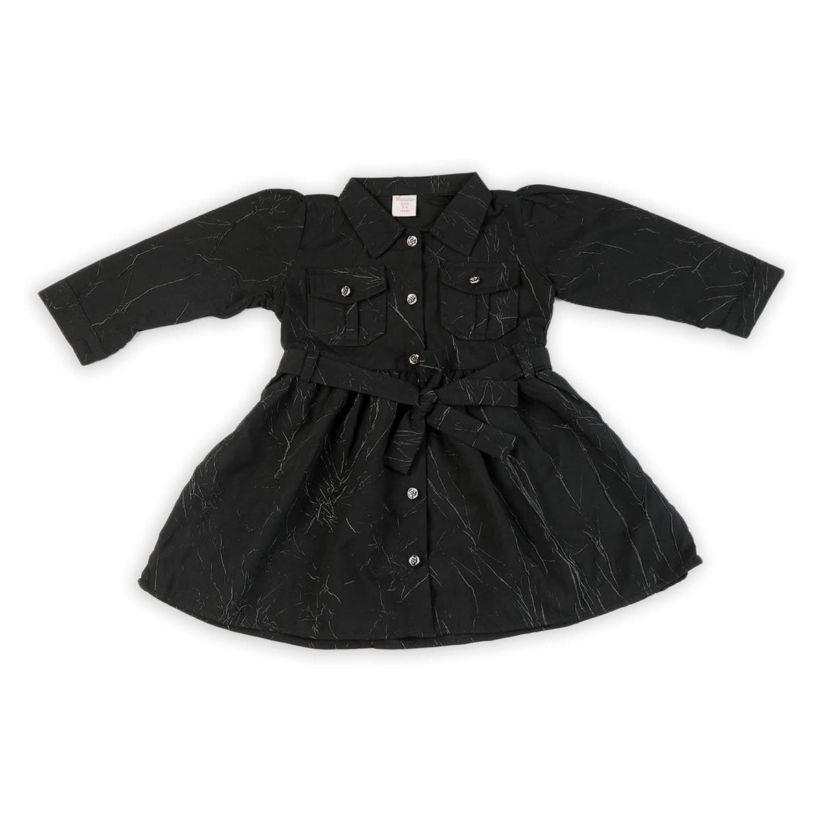 Girls Half Sleeves Woven Top - Black, Girls Tops, Chase Value, Chase Value