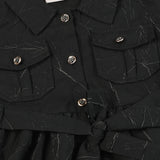 Girls Half Sleeves Woven Top - Black, Girls Tops, Chase Value, Chase Value