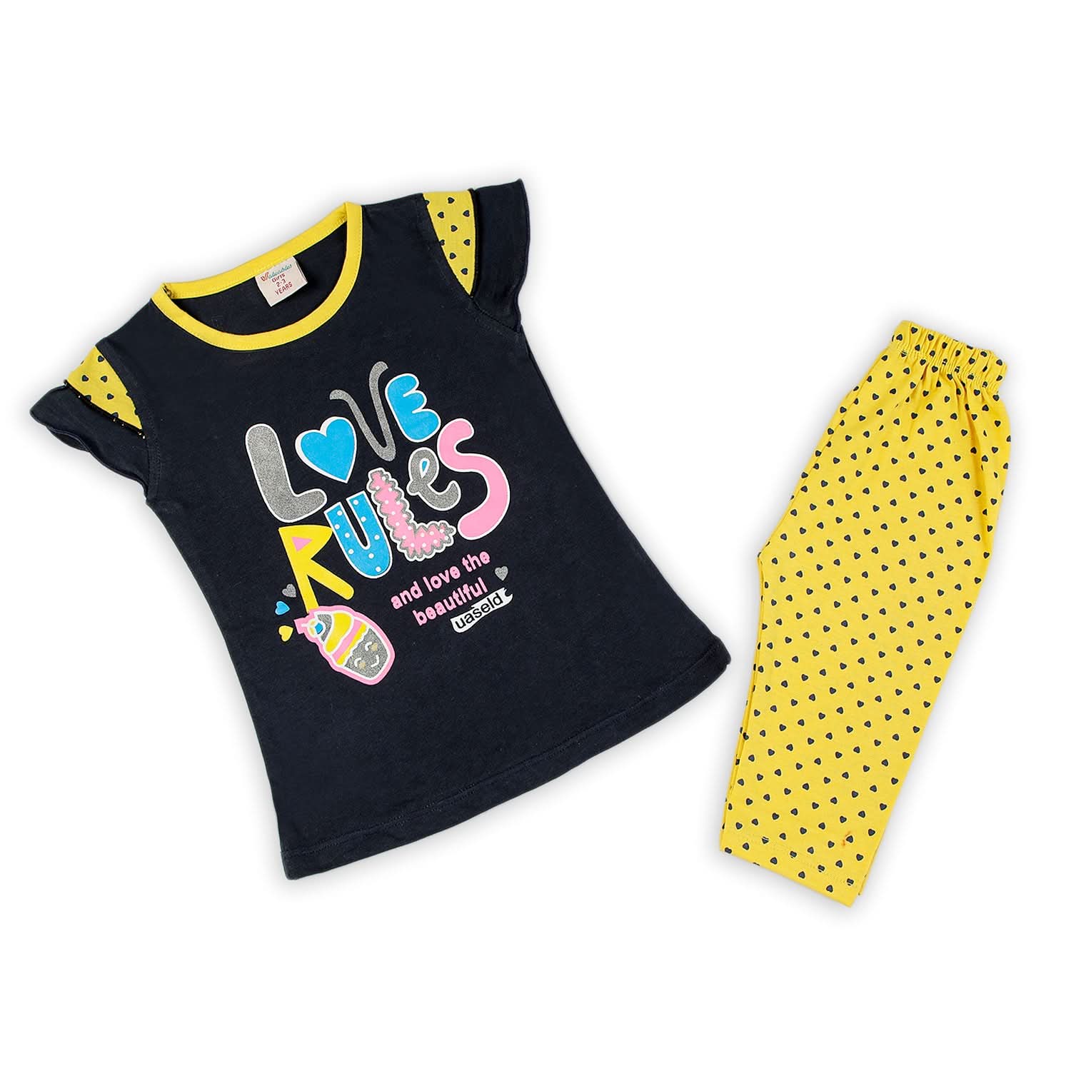 Girls Half Sleeves Tight Suit - Black, Girls Suits, Chase Value, Chase Value