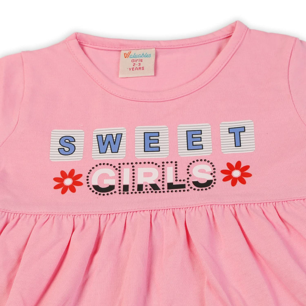 Girls Half Sleeves Suit - Pink, Girls Suits, Chase Value, Chase Value