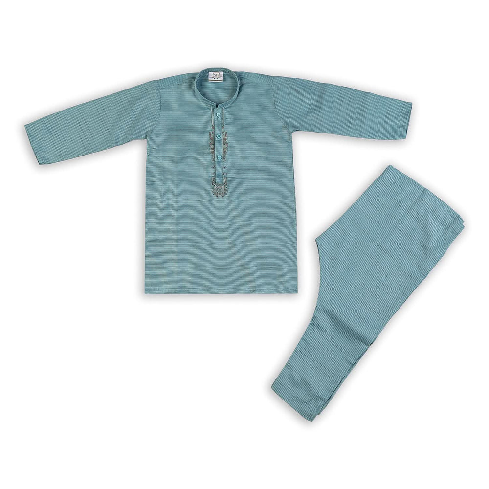 Boys Embroidered Shalwar Suit - Steel Blue, Boys Shalwar Kameez, Chase Value, Chase Value