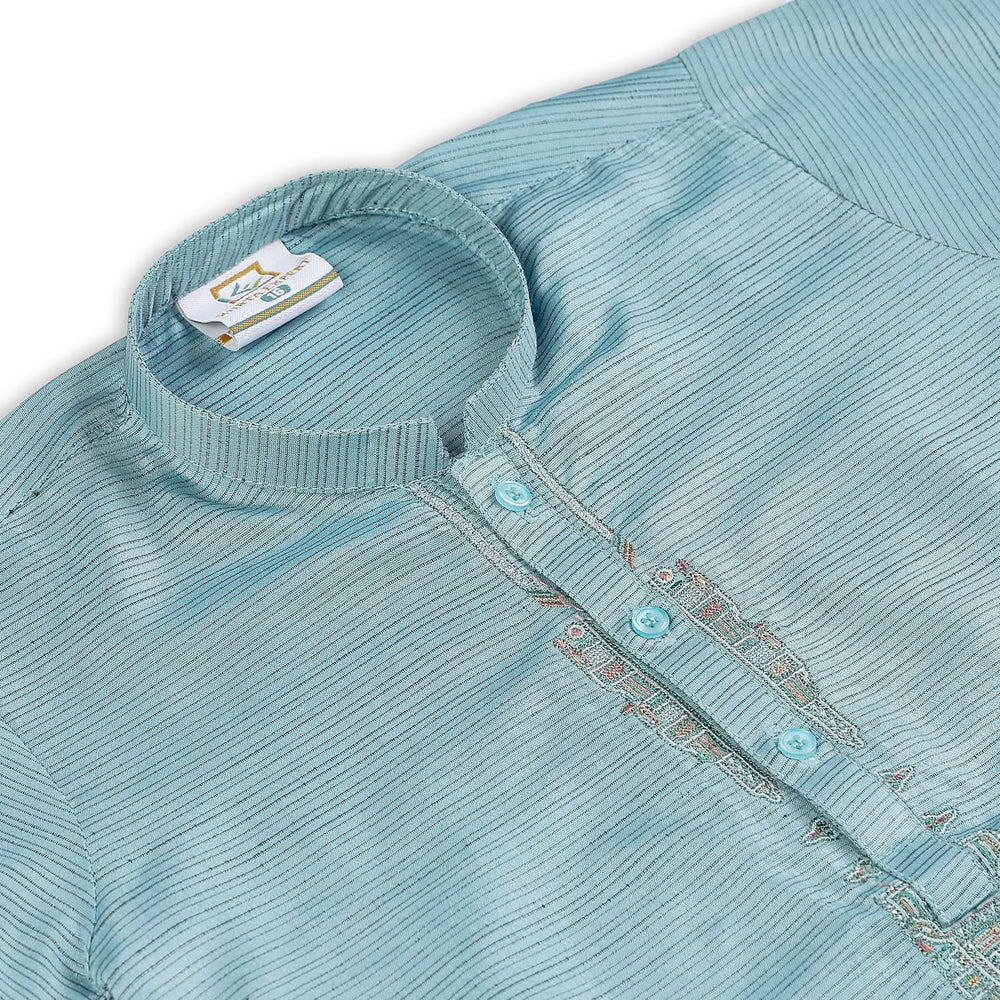 Boys Embroidered Shalwar Suit - Steel Blue, Boys Shalwar Kameez, Chase Value, Chase Value