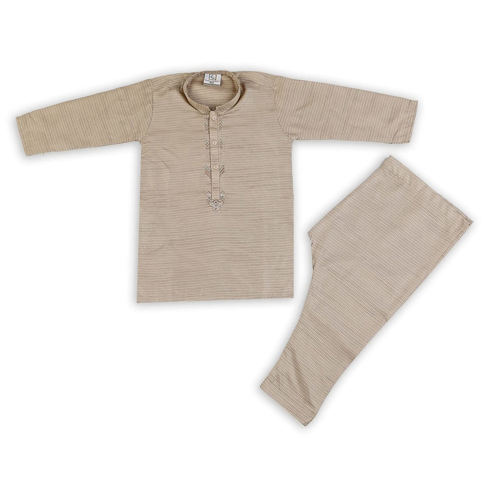 Boys Embroidered Shalwar Suit - Skin, Boys Shalwar Kameez, Chase Value, Chase Value