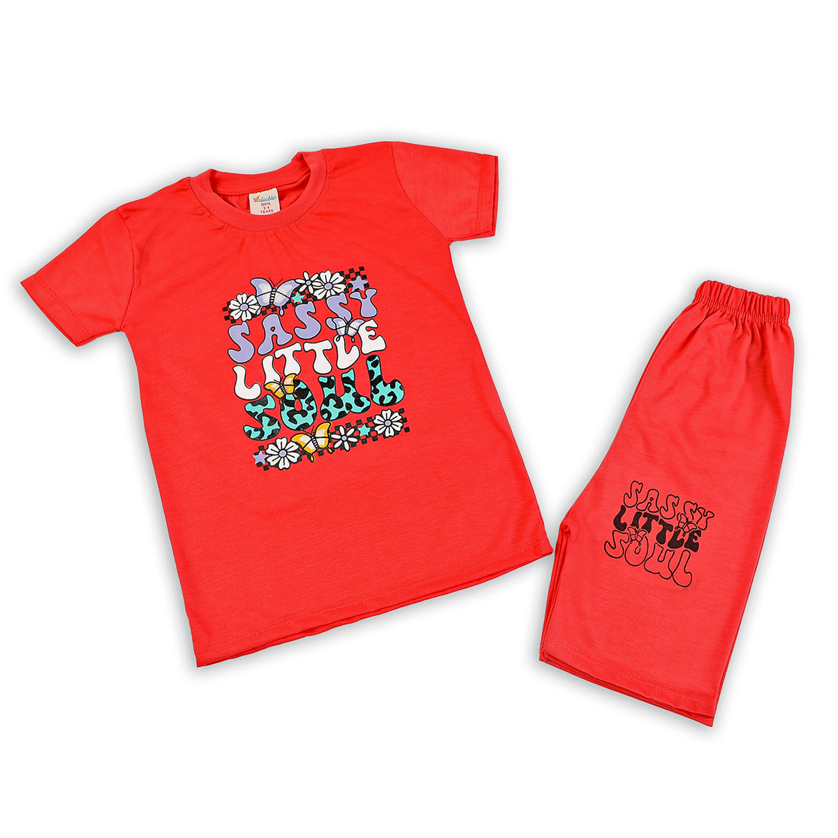 Girls Half Sleeves Suit - Orange, Girls Suits, Chase Value, Chase Value