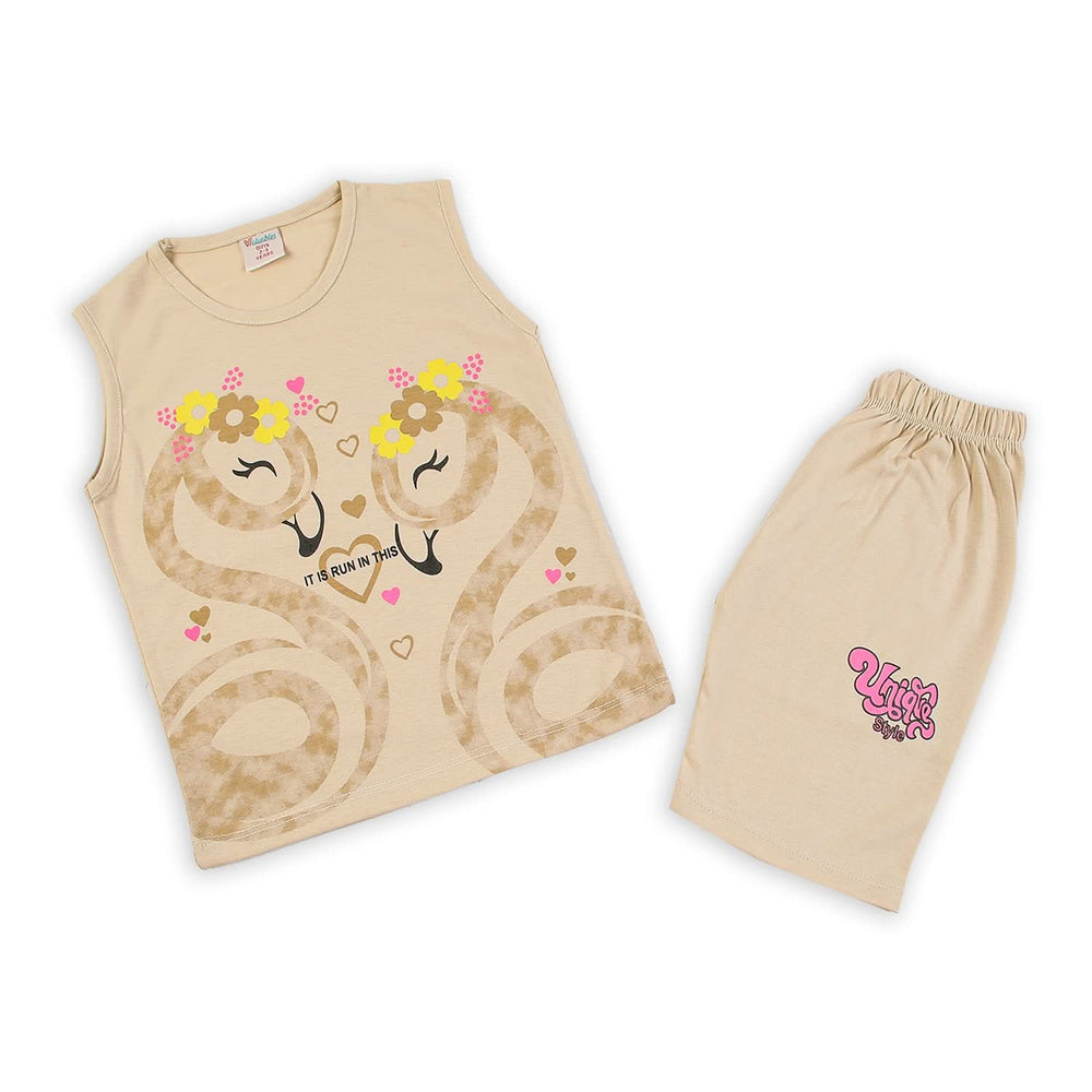 Girls Sando Suit - Fawn, Girls Suits, Chase Value, Chase Value