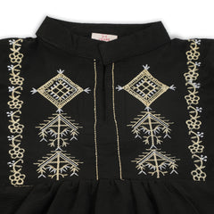 Girls Embriodered Shalwar suit - Black