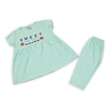 Girls Half Sleeves Suit - Cyan, Girls Suits, Chase Value, Chase Value