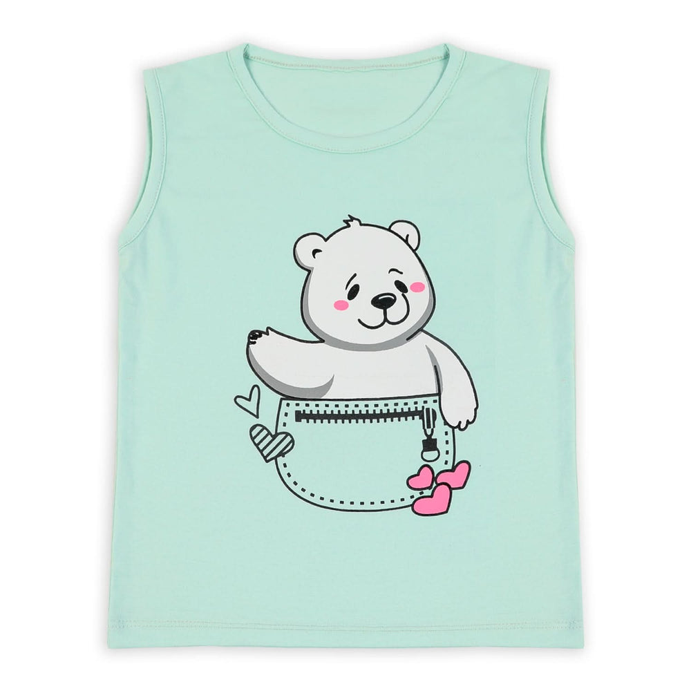 Girls Sando - Cyan, Girls T-Shirts, Chase Value, Chase Value