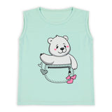 Girls Sando - Cyan, Girls T-Shirts, Chase Value, Chase Value