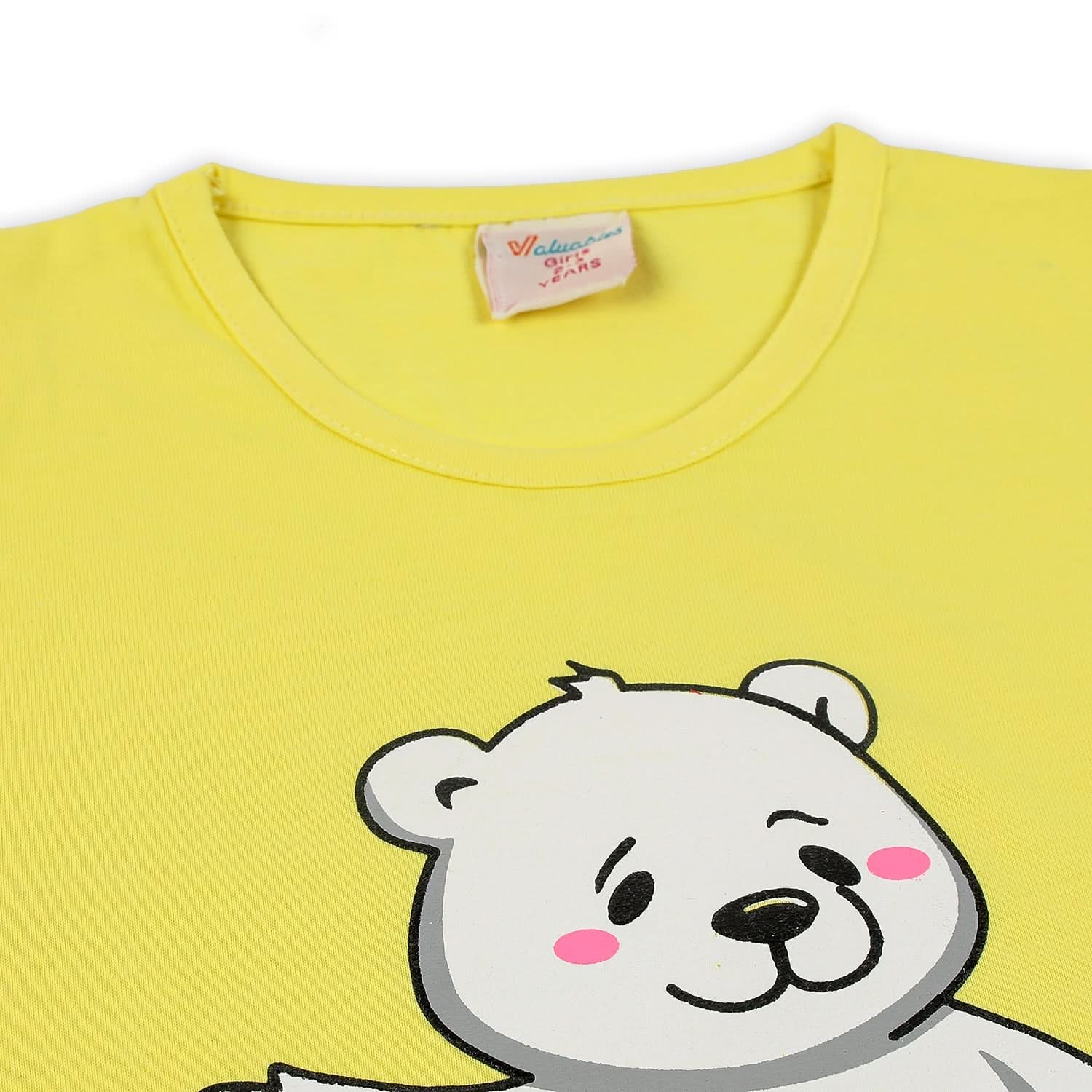 Girls Sando T-Shirt - Yellow, Girls T-Shirts, Chase Value, Chase Value