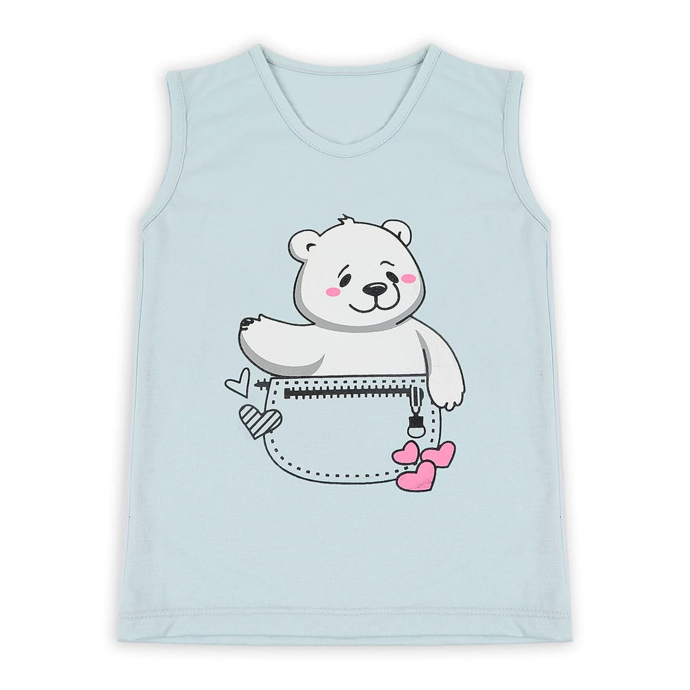 Girls Sando T-Shirt - Blue, Girls T-Shirts, Chase Value, Chase Value