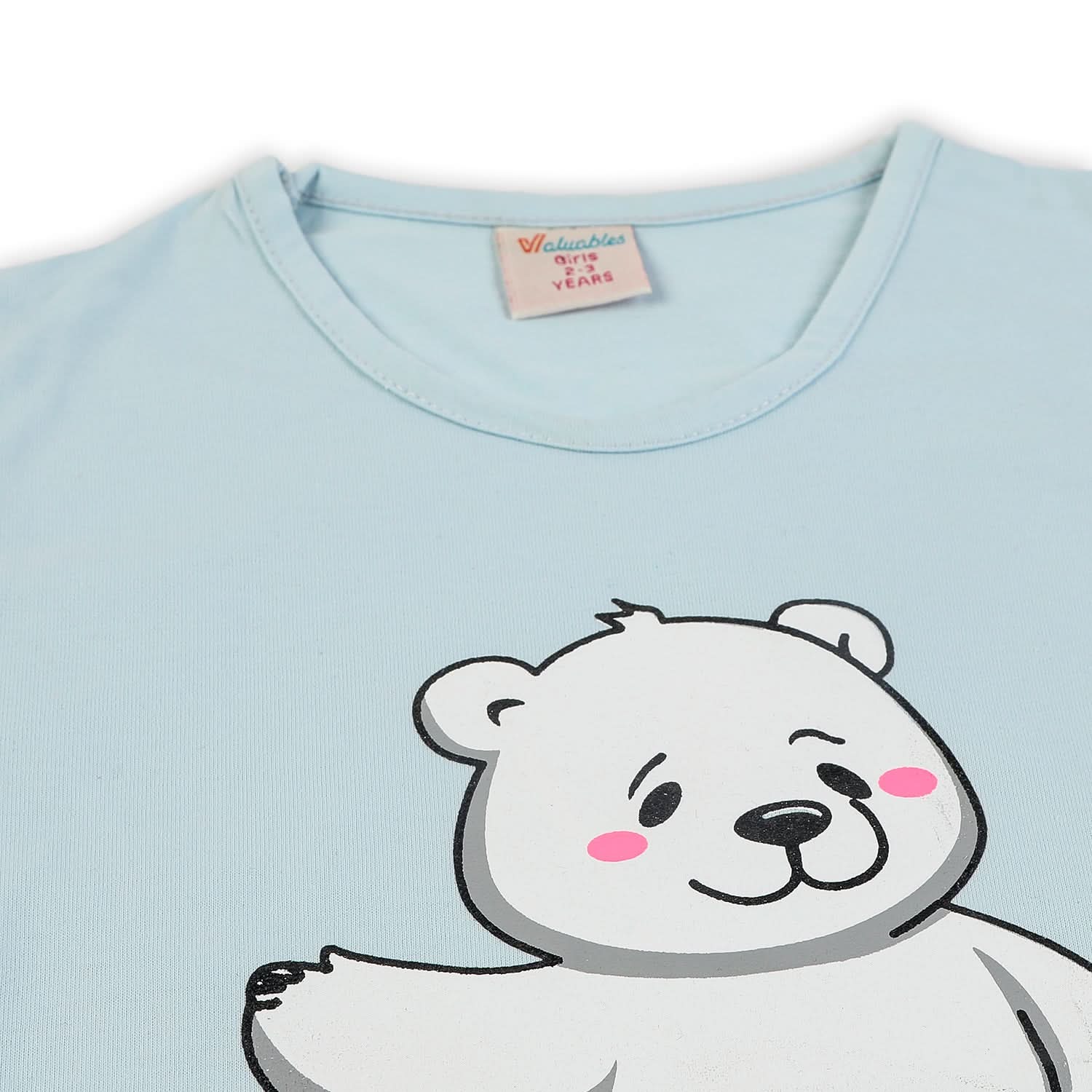 Girls Sando T-Shirt - Blue, Girls T-Shirts, Chase Value, Chase Value