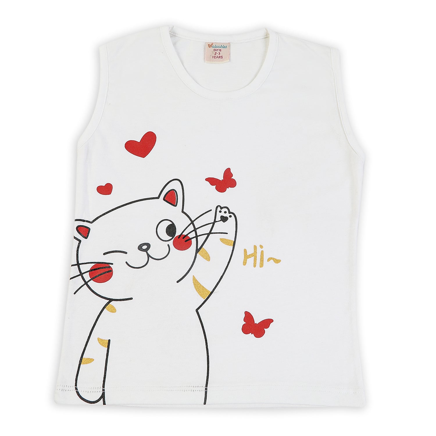 Girls Sando T-Shirt White – Chase Value
