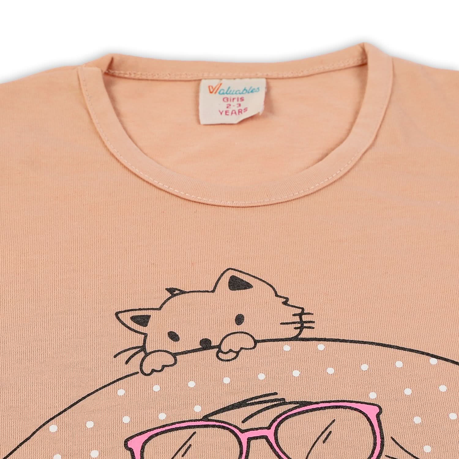 Girls Sando T-Shirt - Peach, Girls Sando, Chase Value, Chase Value