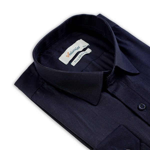 Men's Formal Shirt - Navy Blue