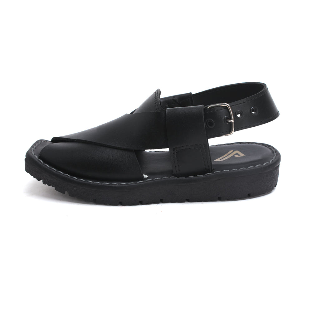 Boys Peshawari Sandal - Black, Boys Sandals, Chase Value, Chase Value