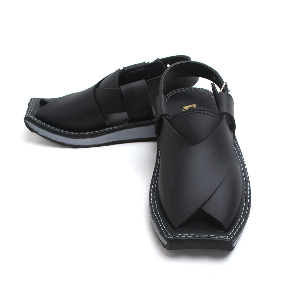Boys Peshawari Sandal - Black, Boys Sandals, Chase Value, Chase Value