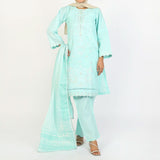 Women's Dobi 3Pcs Suit - Sky Blue, Women Shalwar Suits, Chase Value, Chase Value