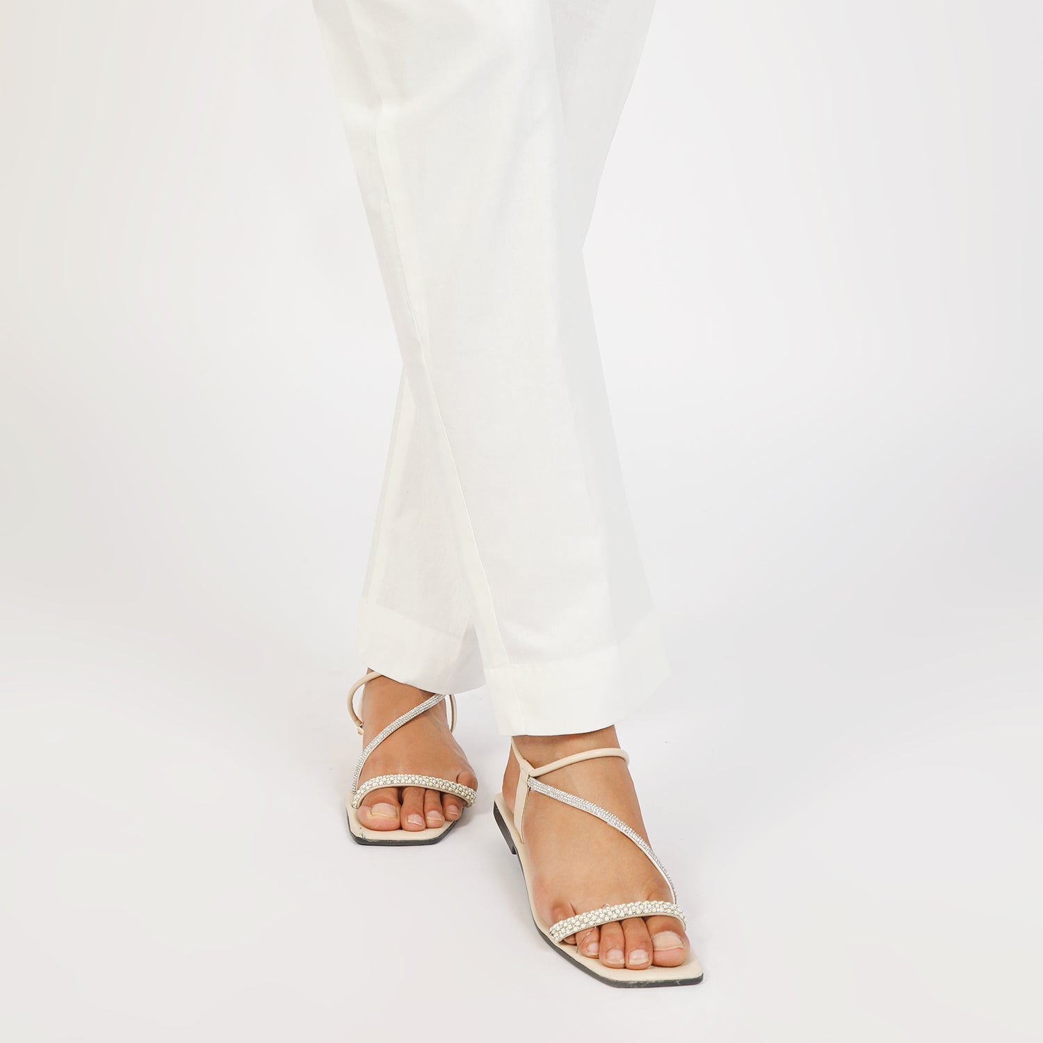 Women's Trouser - White, Women Pants & Tights, Chase Value, Chase Value