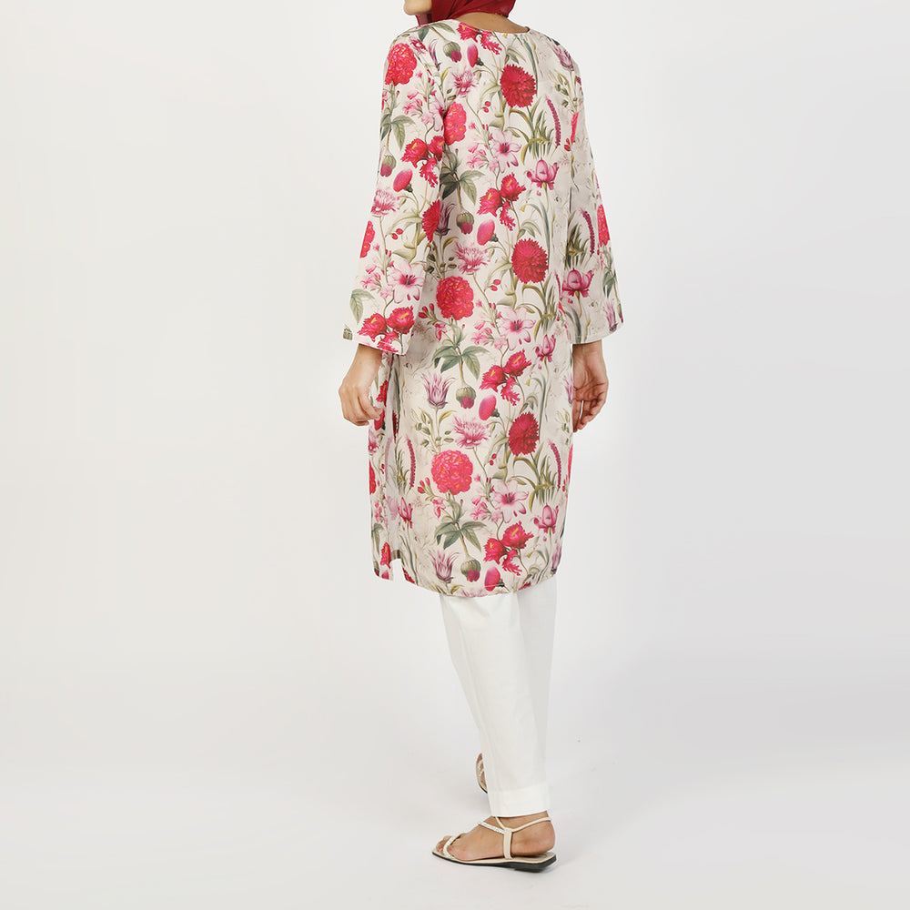 Women's Lawn Kurti - Pink, Women Ready Kurtis, Chase Value, Chase Value
