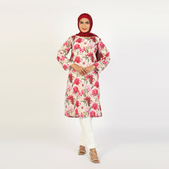 Women's Lawn Kurti - Pink