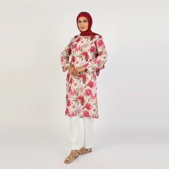 Women's Lawn Kurti - Pink
