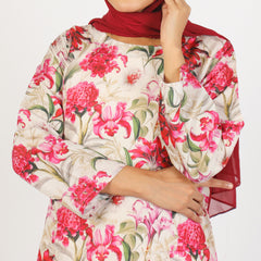 Women's Lawn Kurti - Pink