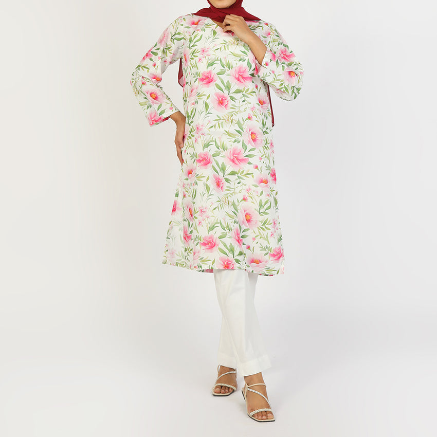 Women's Lawn Kurti - Light Green