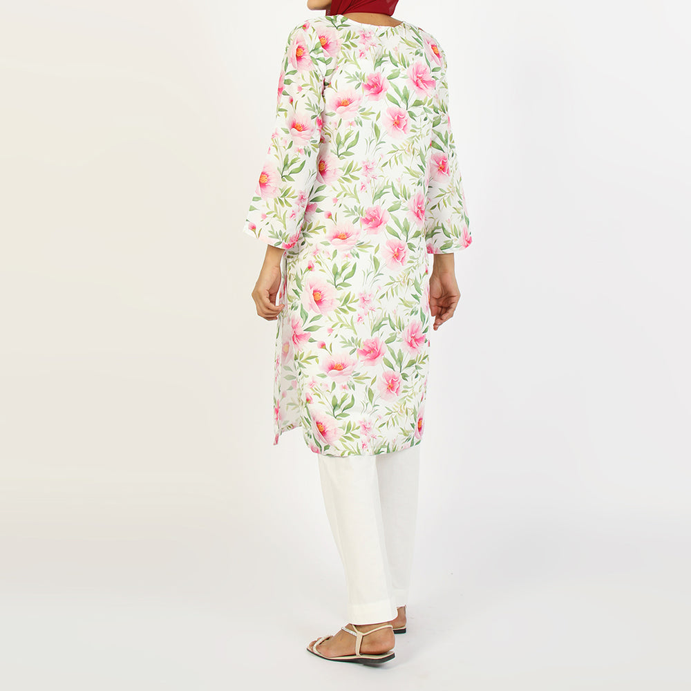 Women's Lawn Kurti - Light Green, Women Ready Kurtis, Chase Value, Chase Value